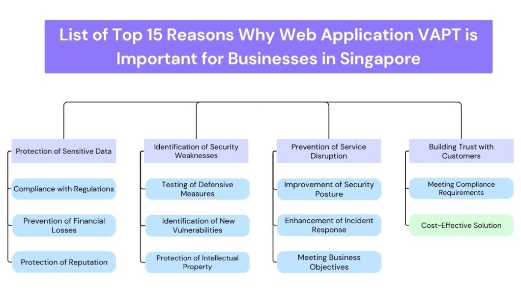 list of top 15 reasons why web application vapt is important for businesses in singapore