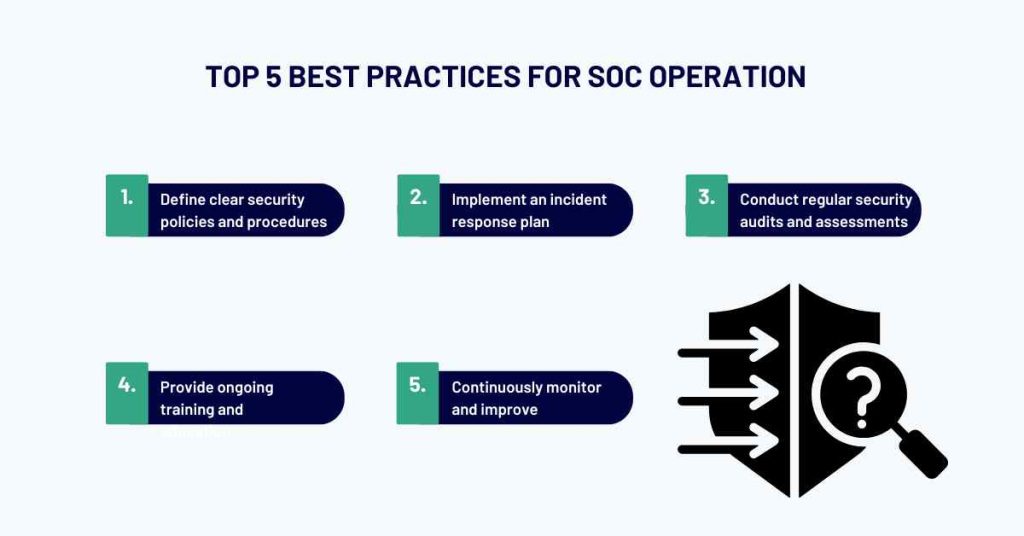 top 5 best practices for soc operation