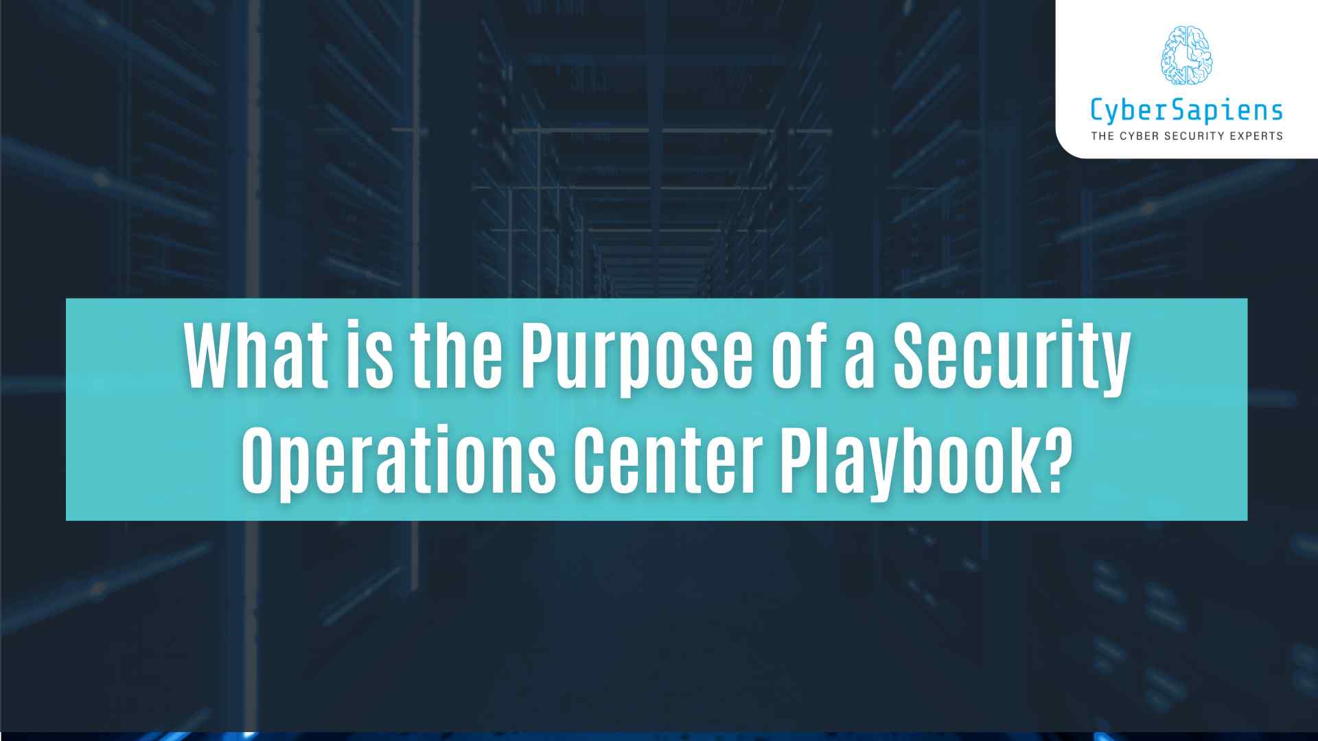 what is the purpose of a security operations center playbook