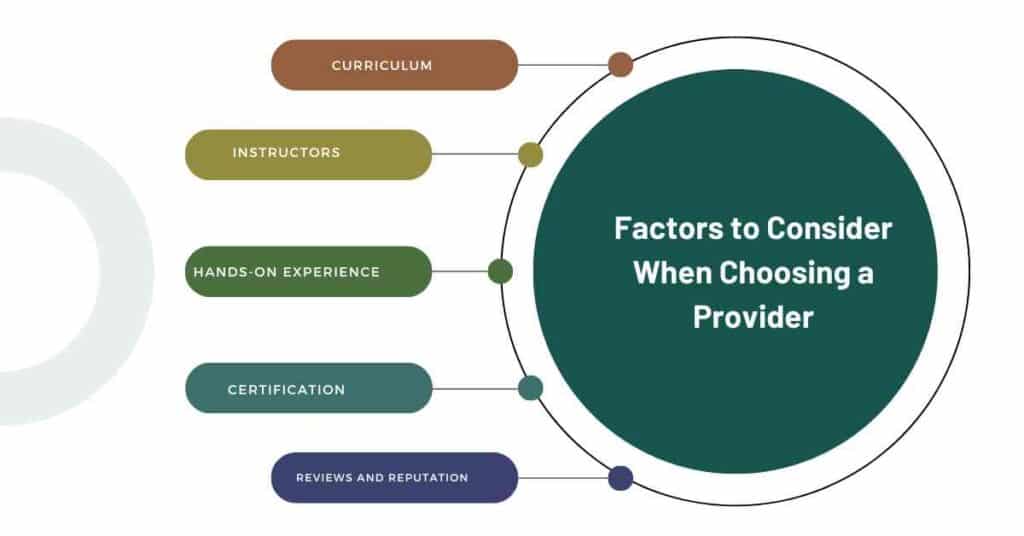 factors to consider when choosing a provider 