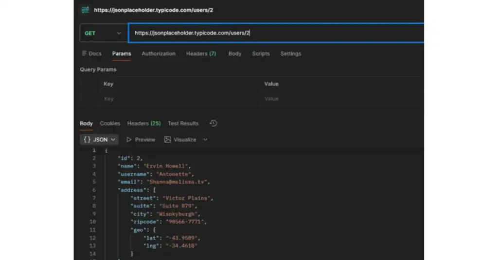 Send the modified API request