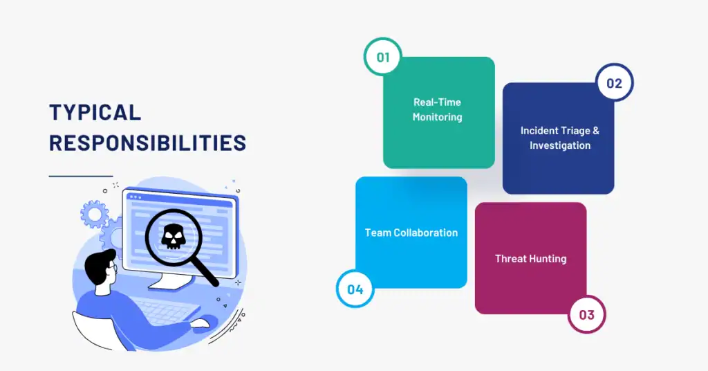 typical responsibilities for soc analyst